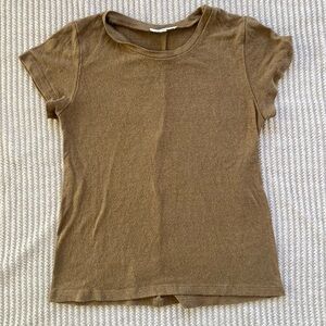 Lou Tee, Silk Noil Jersey, Coffee